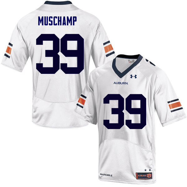Men Auburn Tigers #39 Robert Muschamp College Football Jerseys Sale-White - Click Image to Close